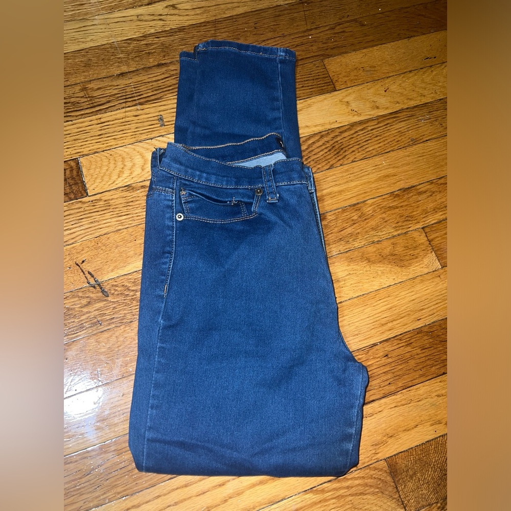 XXI Premium Denim Women’s Zippered Ankle Skinny Blue Jeans Size 28